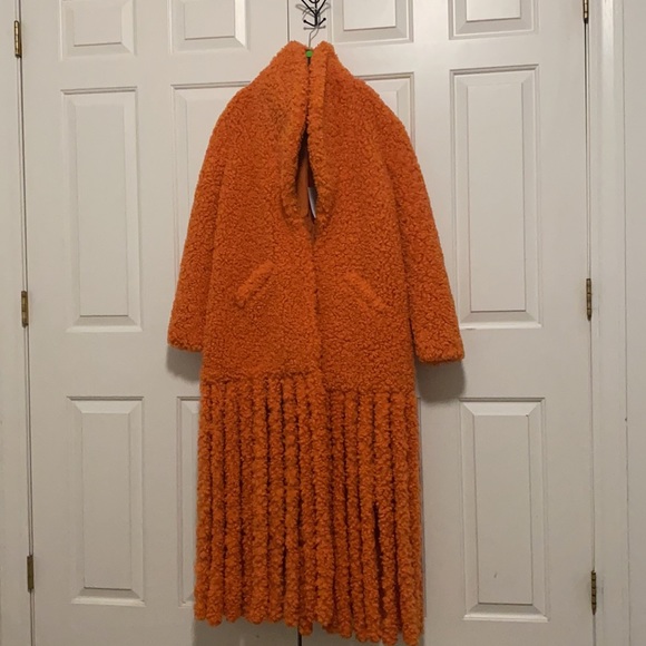 INC INTERNATIONAL CONCEPTS ORANGE FRINGE TEDDY COAT ‼️MOST WANTED‼️ - Picture 3 of 10